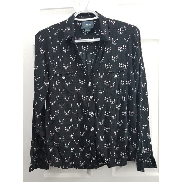 Maeve Tops - Maeve Cat Print Button Shirt Size 4